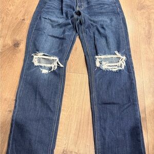 American Eagle Outfitters Men's Ripped Dark Blue Jeans